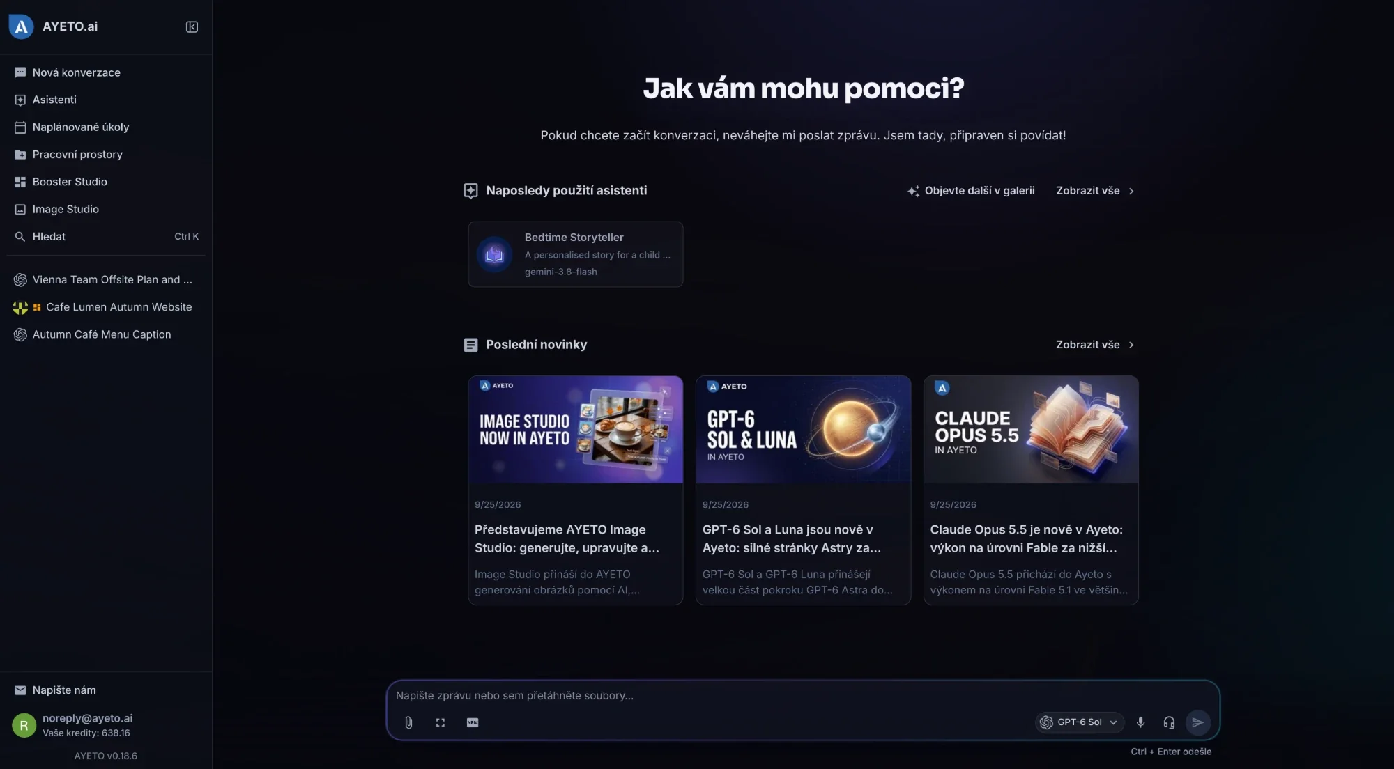 Rozhraní aplikace AYETO