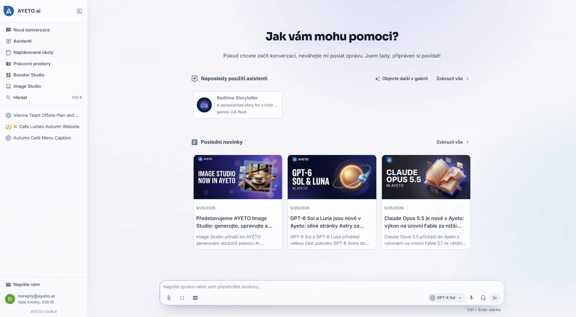 Rozhraní aplikace AYETO